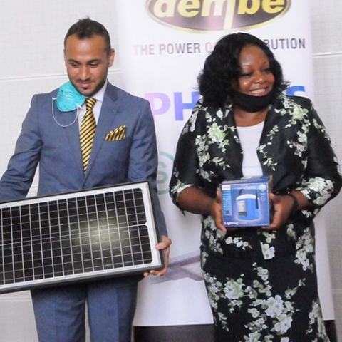 Dembe donates $265,000 worth of solar street lighting