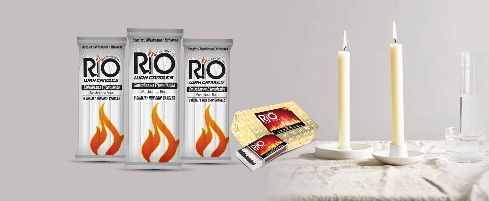 Rio candle and match box
