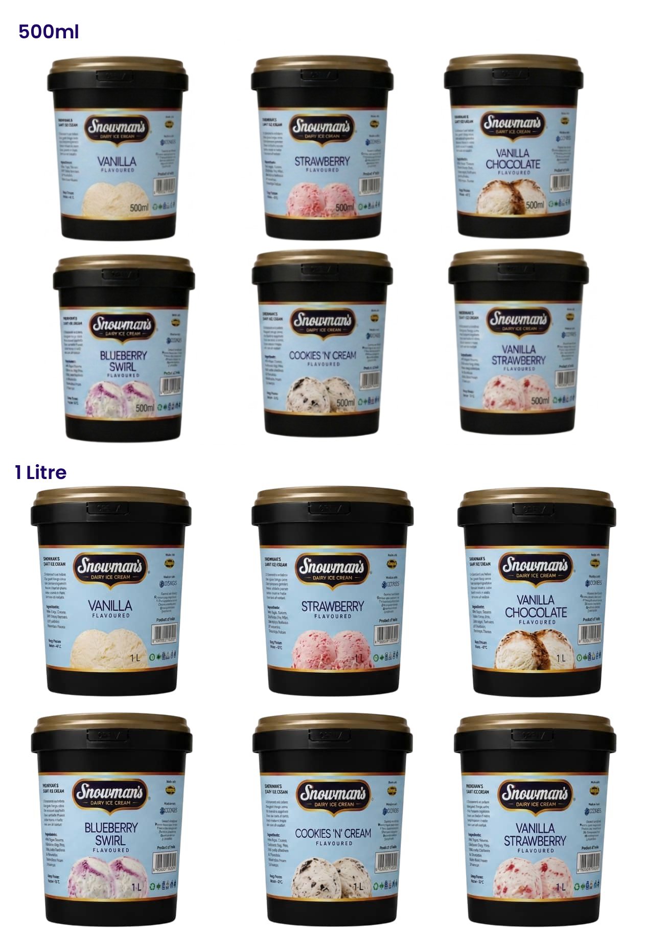 Snowman’s Black and Gold Ice Cream