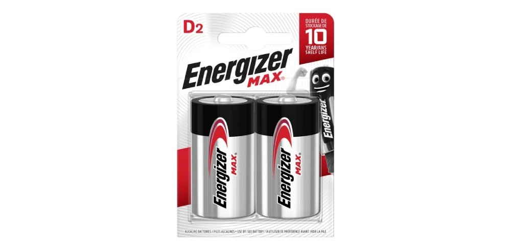 Energizer Max D Battery 2 Pack