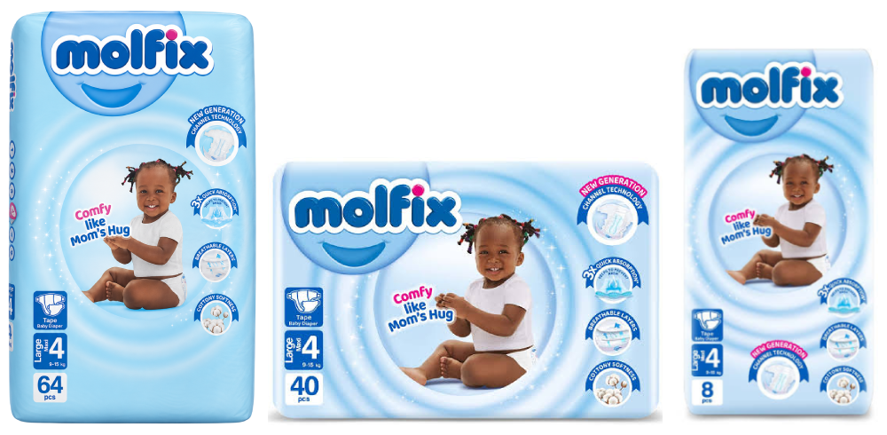 Molfix Tape Baby Diaper Large N04 