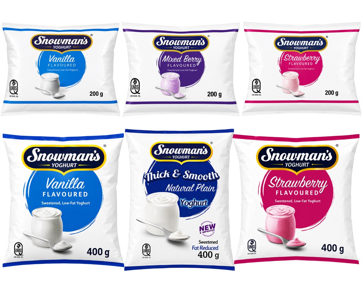 Snowman's Thick & Smooth Yoghurt Sachets